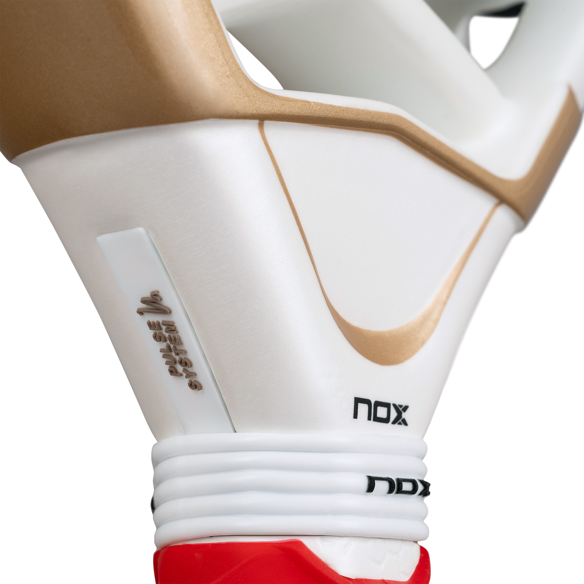 Neck of the NOX AT10 Luxury Genius 12K Alum Xtrem (2026) Padel racket. Available at ThePadelShop.co.nz