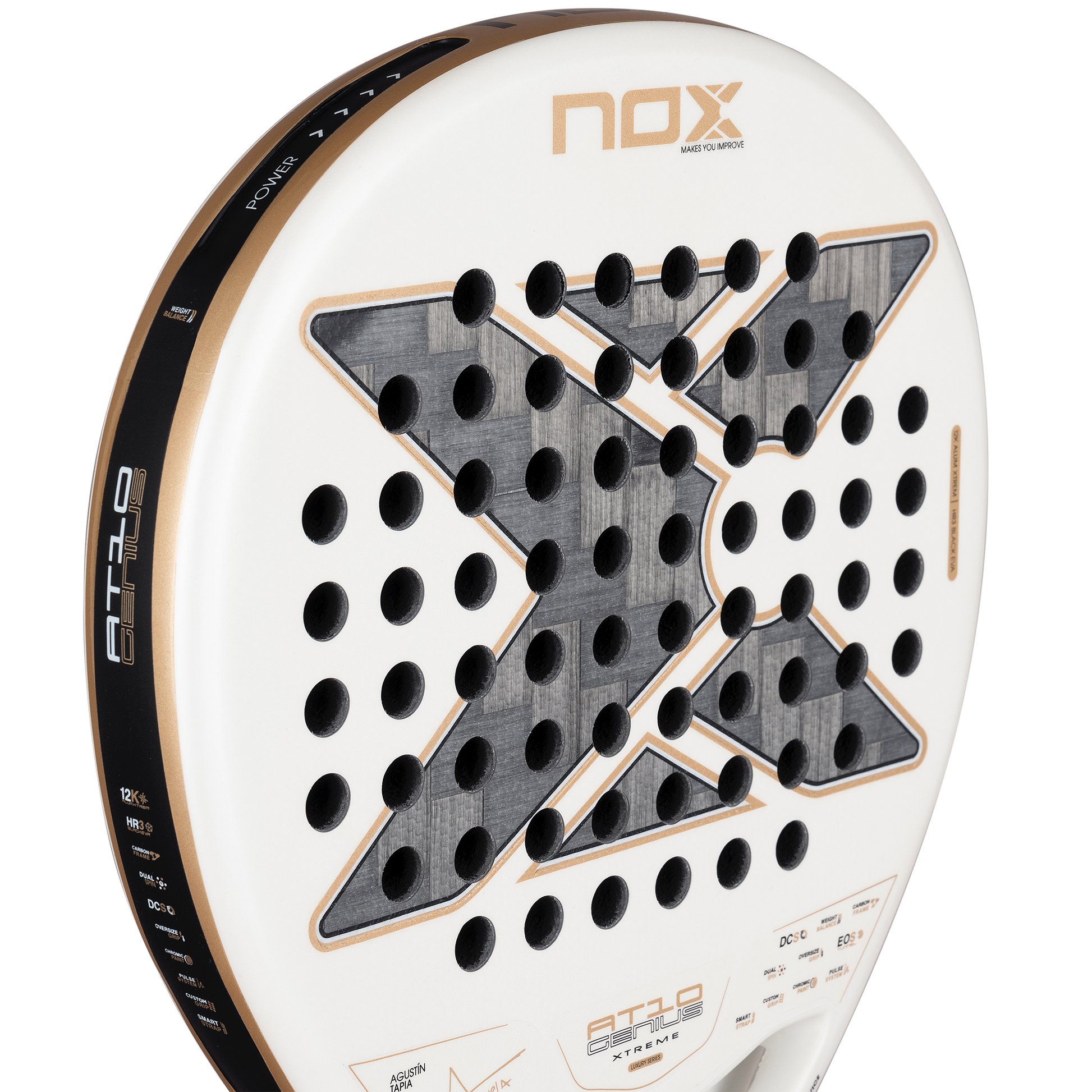 Top Cropped image of the NOX AT10 Luxury Genius 12K Alum Xtrem (2026) Padel Racket.