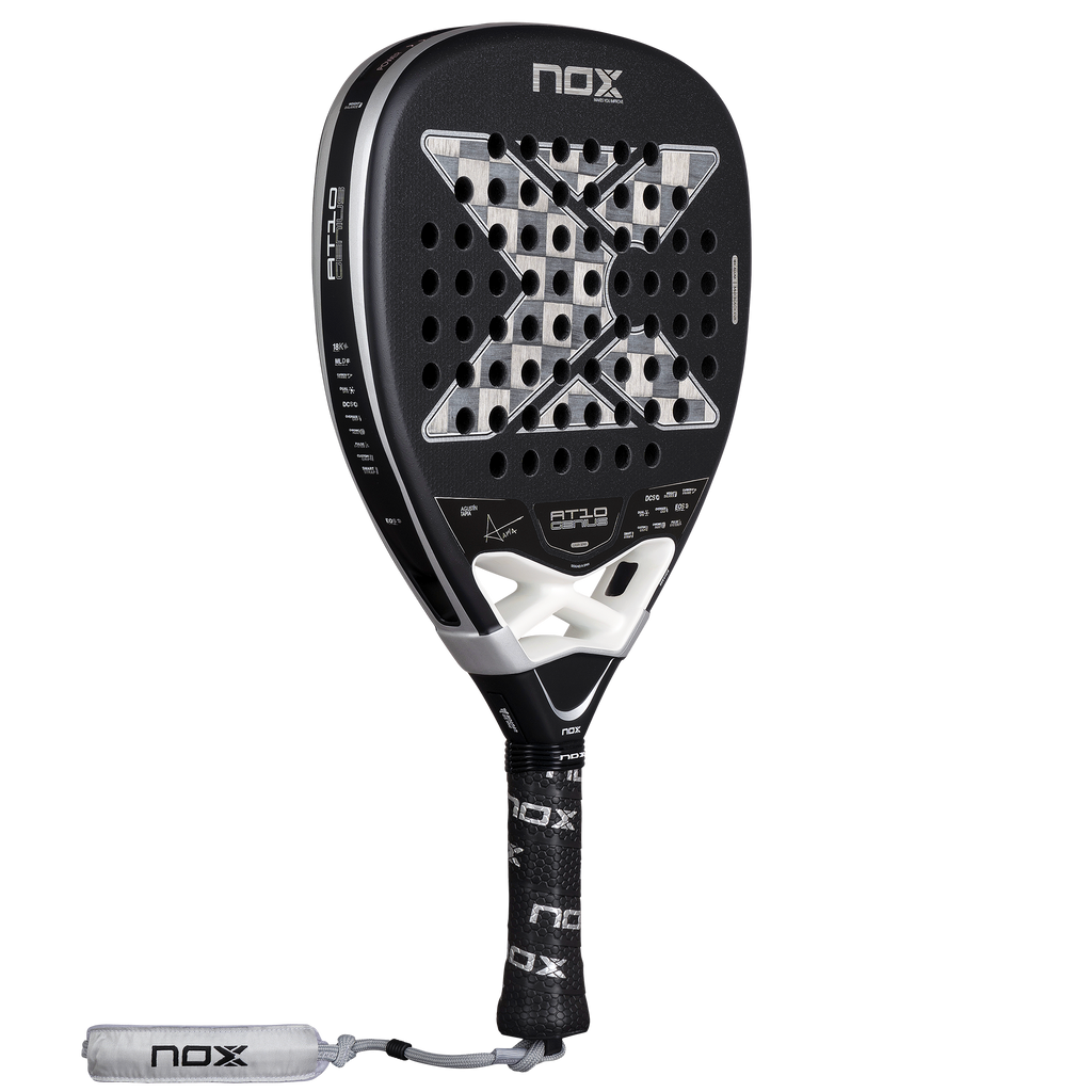 Main image of the NOX AT10 Genius ATTACK 18k Alum pale racket available in New Zealand from ThePadelShop.co.nz