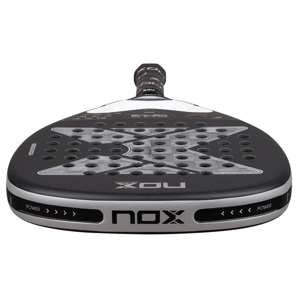 Top image of the NOX AT10 Genius ATTACK 18k Alum padel racket available in New Zealand from ThePadelShop.co.nz