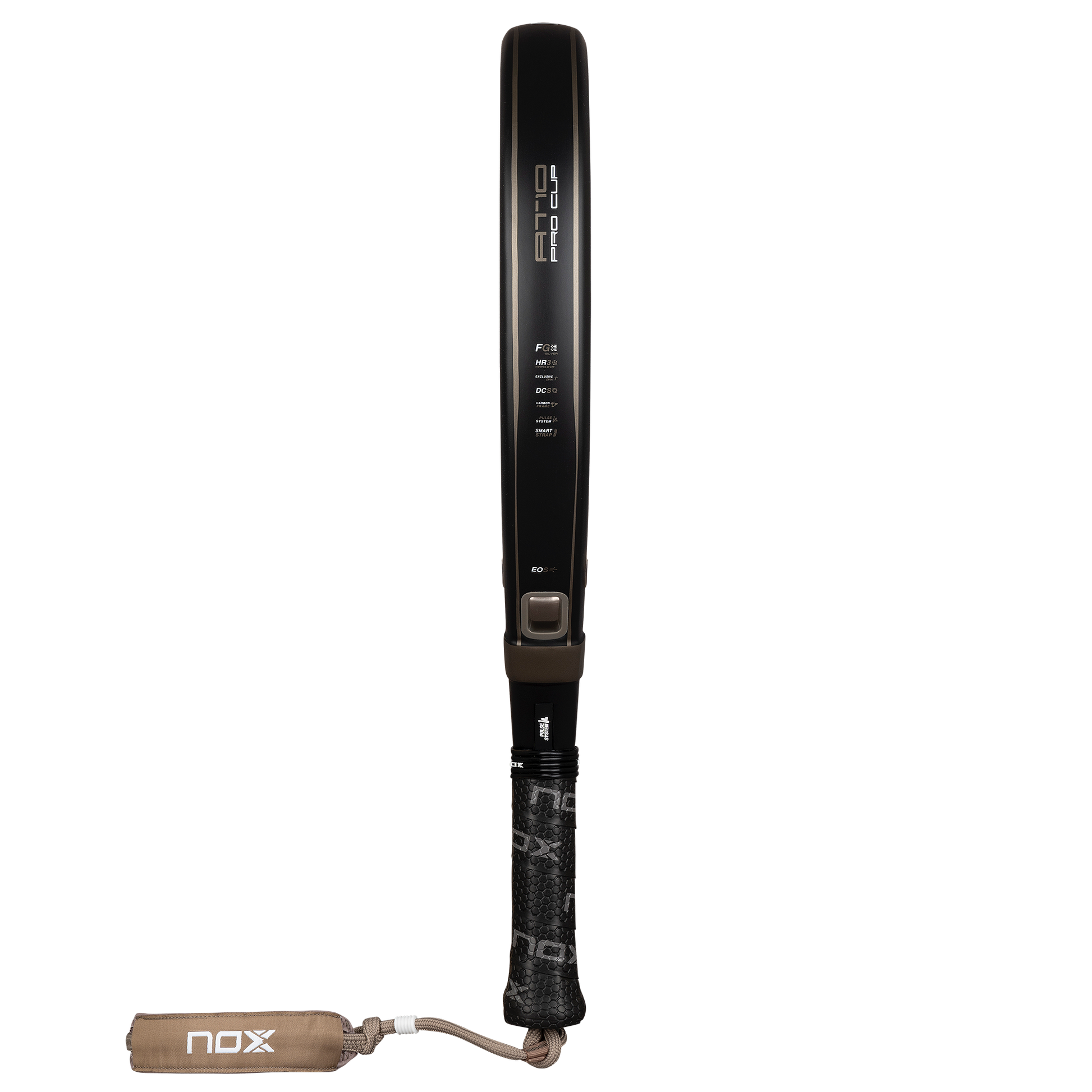 Side on image of the NOX AT10 Pro Cup Hard (2026) padel racket. Available at ThePadelShop.co.nz