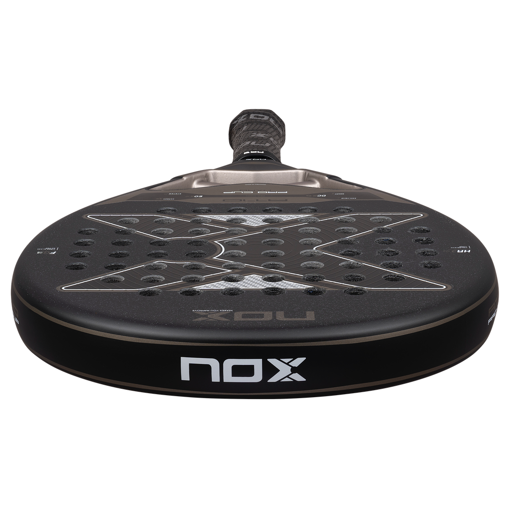Top down, flat image of the NOX AT10 Pro Cup Hard (2026) padel racket. Available at ThePadelShop.co.nz