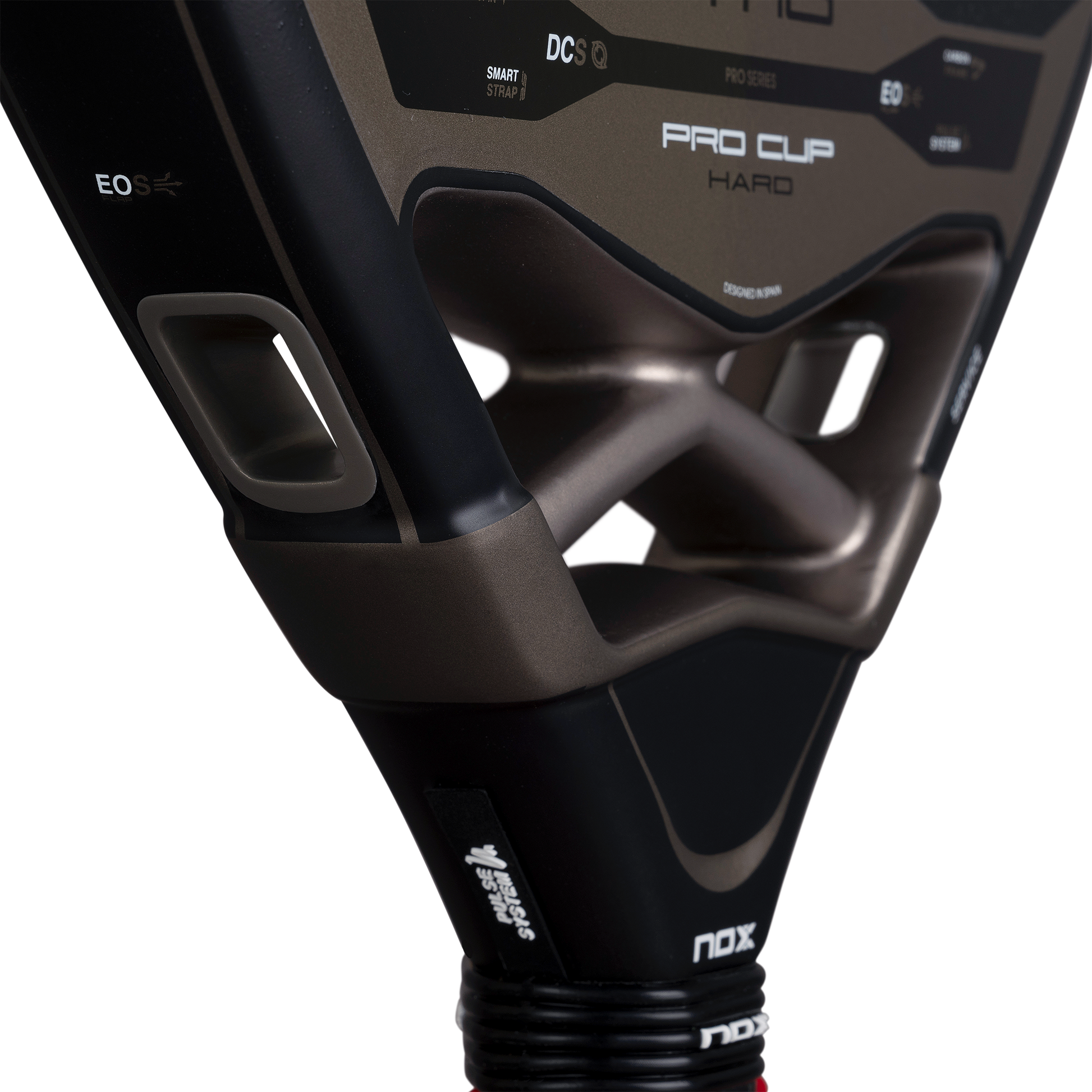 Middle section, side on image of the NOX AT10 Pro Cup Hard (2026) padel racket. Available at ThePadelShop.co.nz