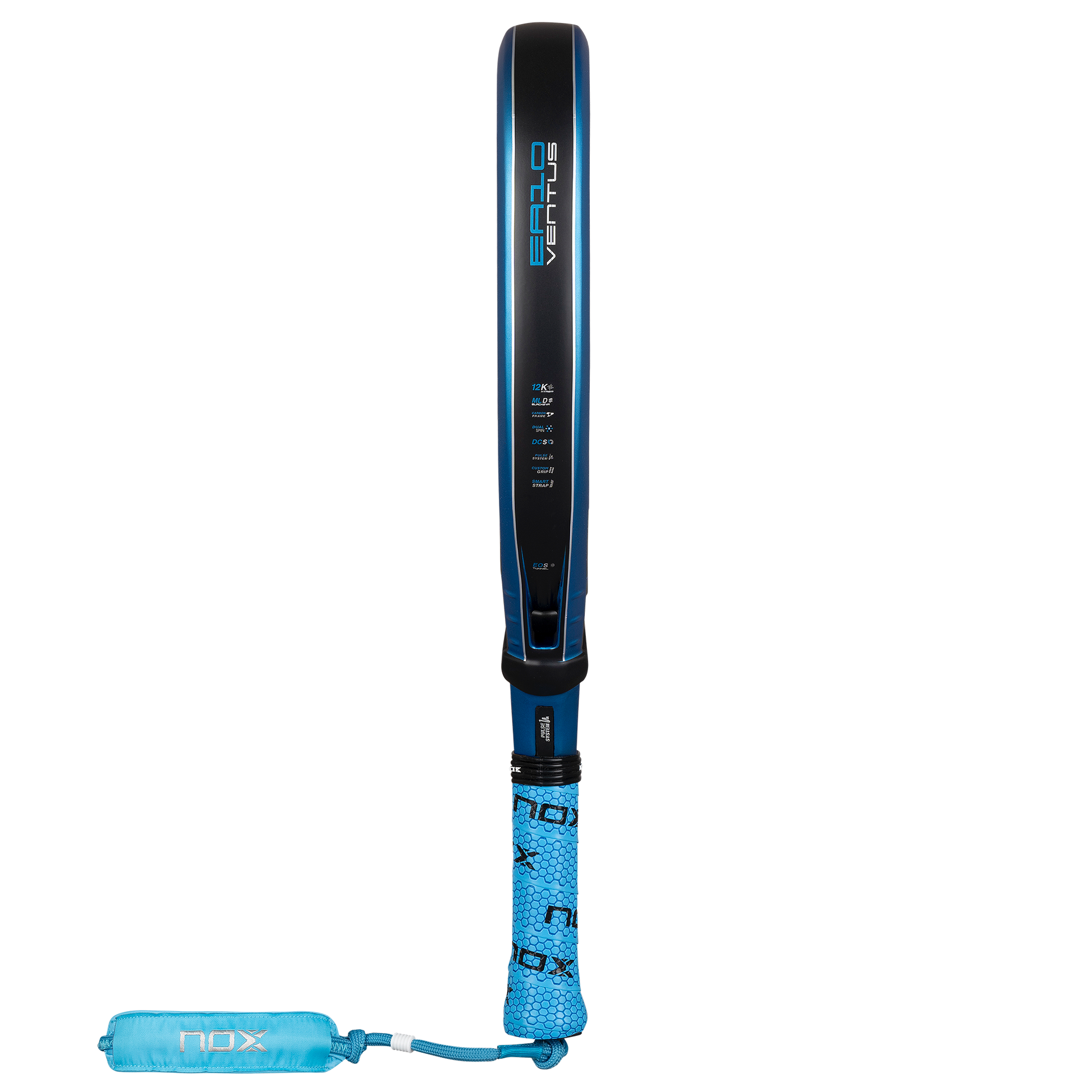 Side Image of the NOX EA10 Ventus Attack 12k Xtrem 2026 Padel racket by Edu Alonso available in New Zealand from ThePadelShop.co.nz