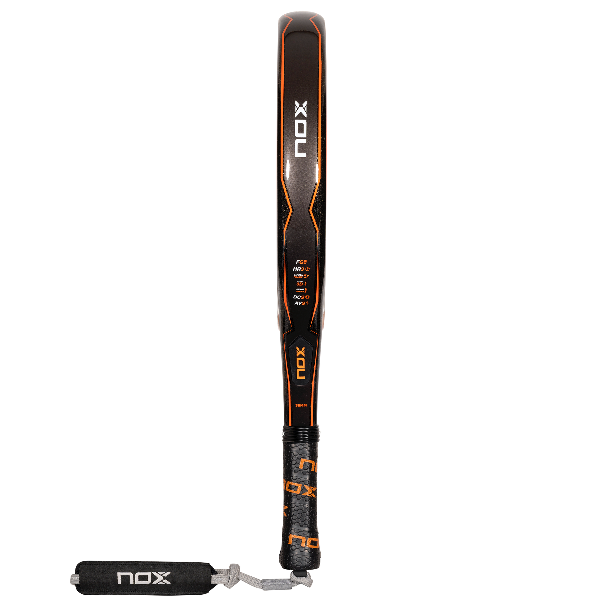 side on image of the NOX Equation Advanced Orange Padel Racket 2024 available for at thepadelshop.co.nz