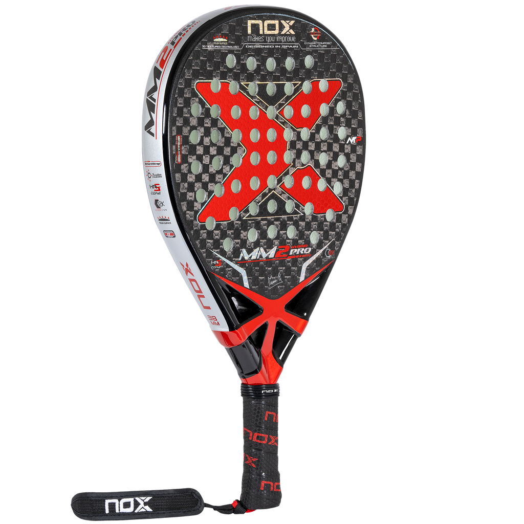 Side on view of the MM2 Hybrid Pro Padel Racket on sale in NZ at thepadelshop.co.nz