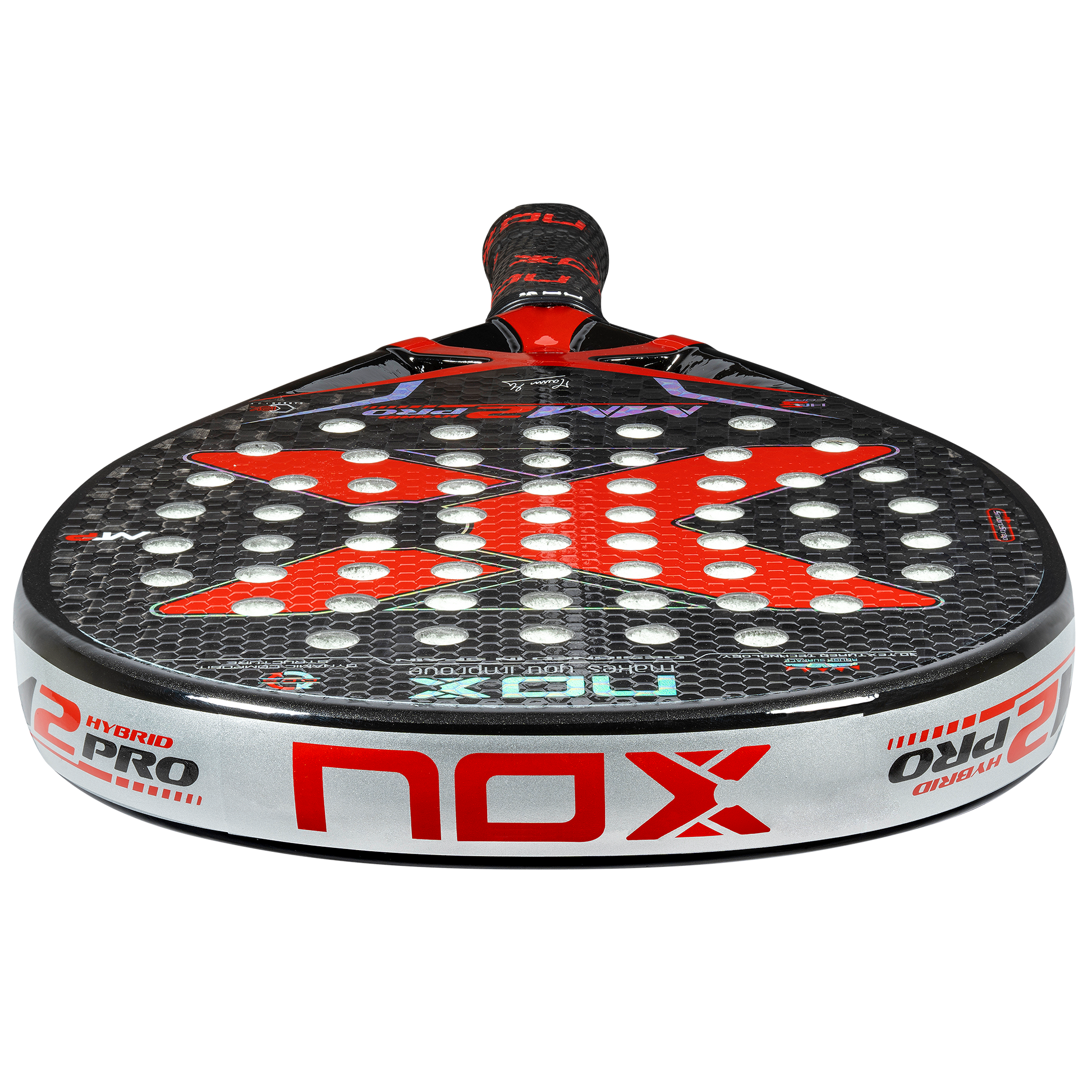Top view of the MM2 Hybrid Pro Padel Racket on sale in NZ at thepadelshop.co.nz