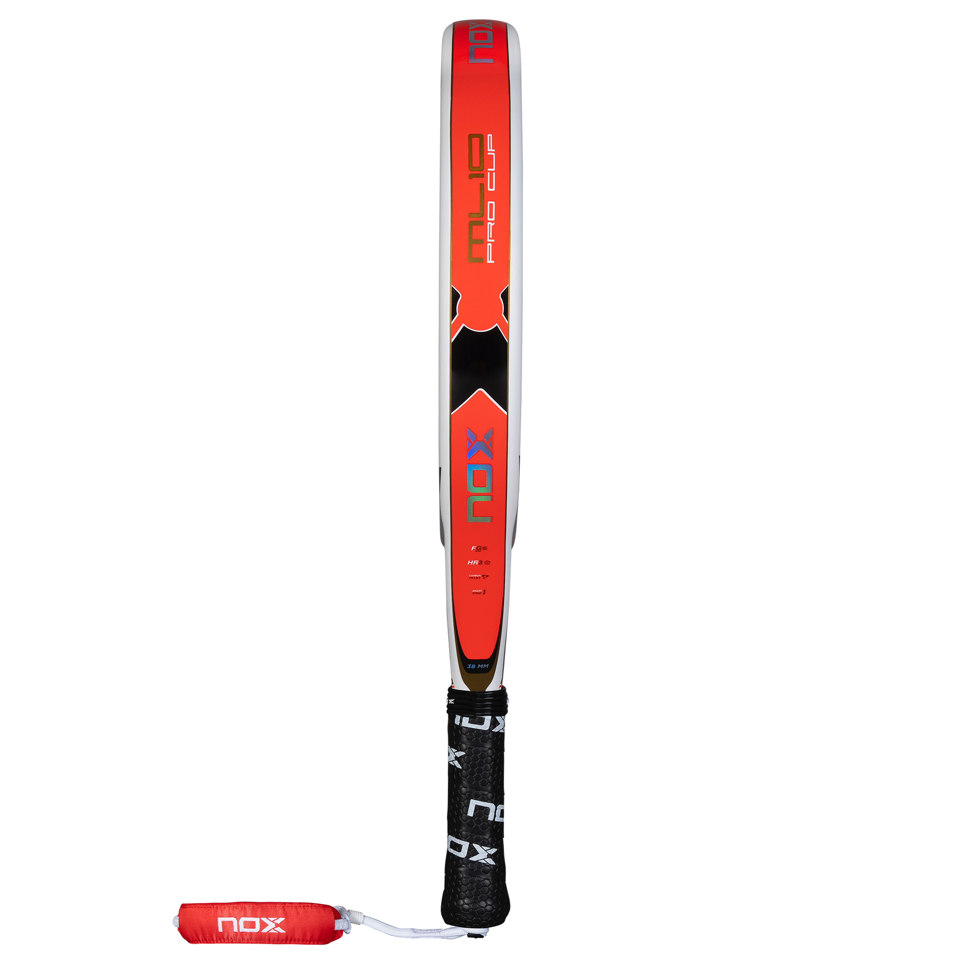 Side image of the NOX ML10 Pro Cup 2025 padel racket inspired by Miguel Lampertti, that is now available in New Zealand from The Padel Shop NZ