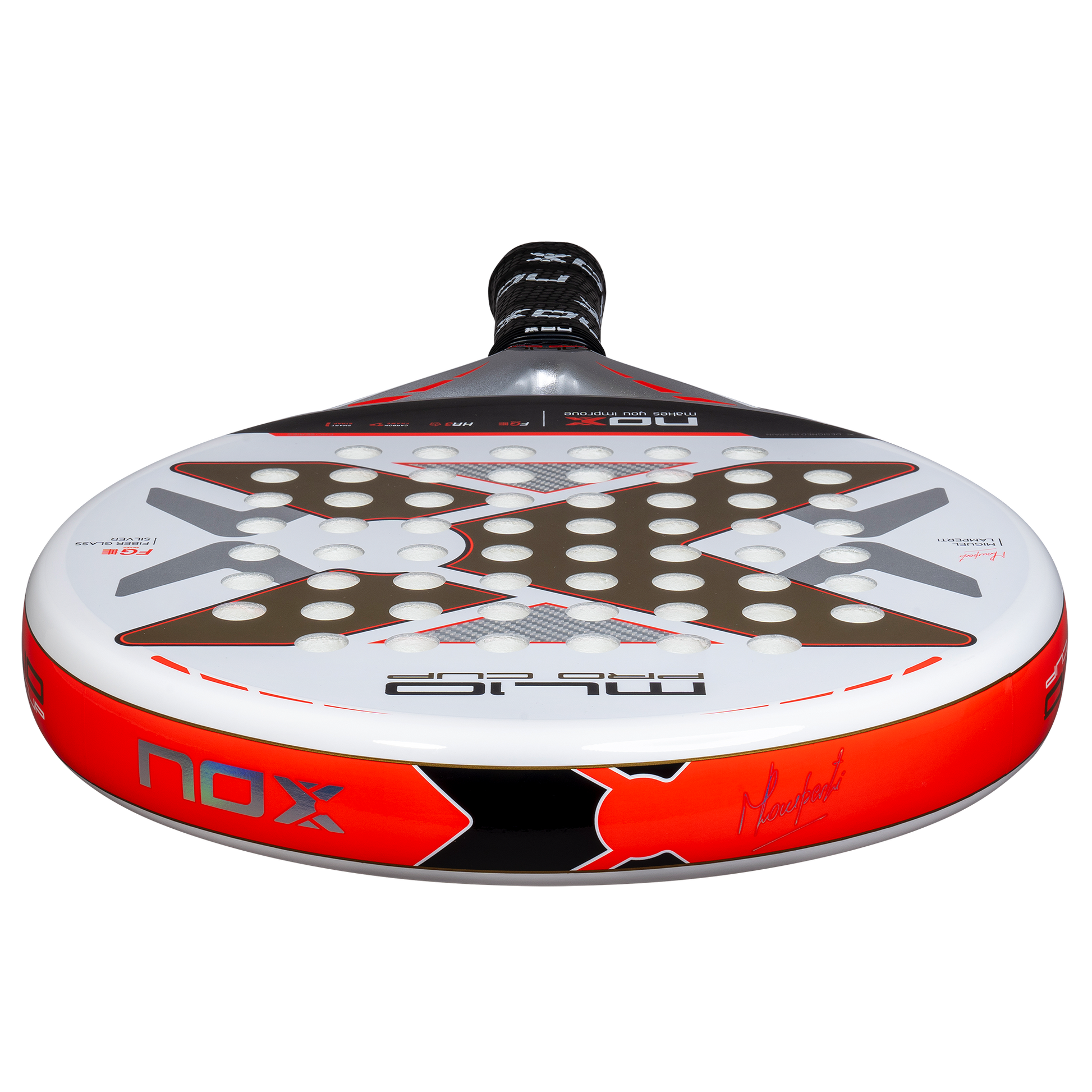 Top image of the NOX ML10 Pro Cup 2025 padel racket inspired by Miguel Lampertti, that is now available in New Zealand from The Padel Shop NZ