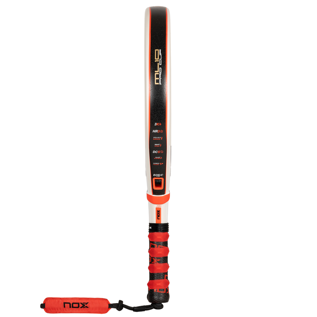 Side view of NOX ML10 Pro Cup Luxury 2024 by Miguel Lamperti Padel racket New Zealand on sale at ThePadelShop.co.nz