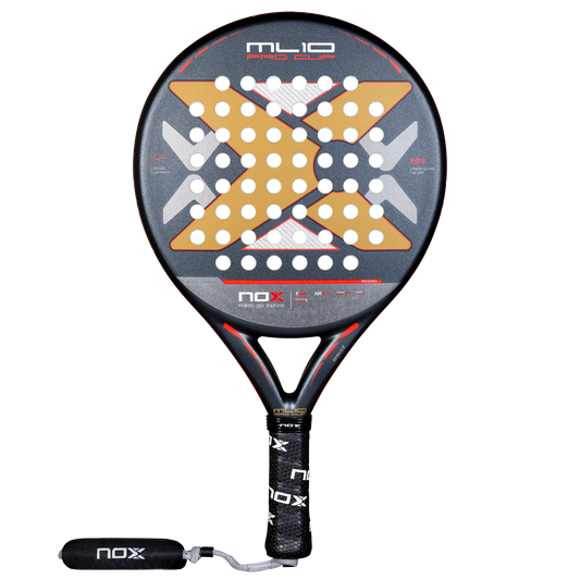 Front view of the 2025 NOX ML10 Pro Cup Rough Surface Edition Padel racket by Miguel Lamperti available in New Zealand from ThePadelShop.co.nz 
