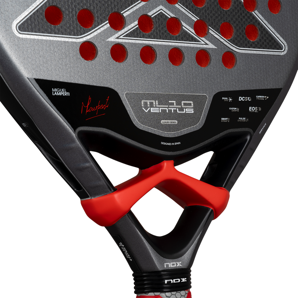 Close up of heart of the NOX ML10 Ventus Control 3k (2026) padel racket by Miguel Lamperti available in New Zealand from ThePadelShop.co.nz