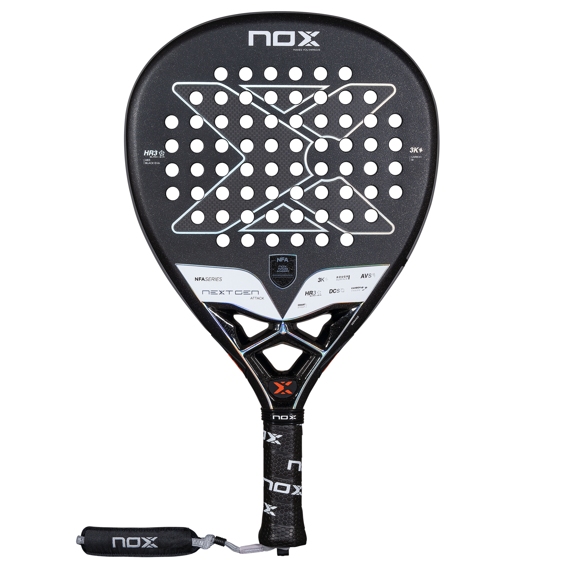 Front view - NOX Nextgen Pro Attack 3k Padel Racket