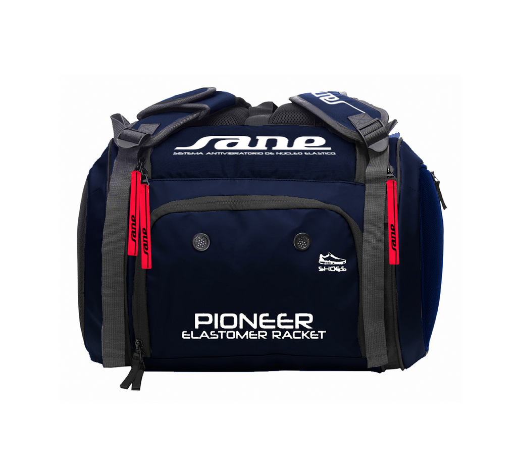 Bottom image of the SANE Pro Sport Blue padel racket bag now available in New Zealand from ThePadelShop.co.nz
