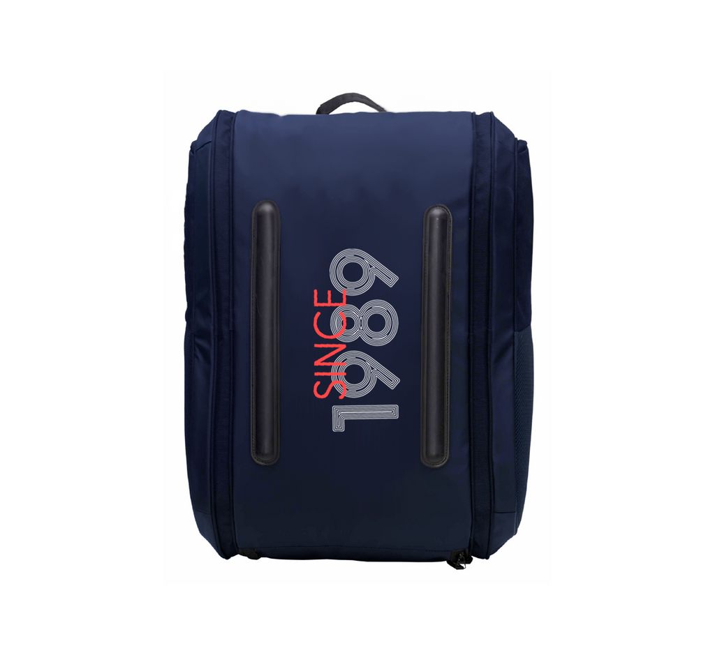 Bottom of the bag image of the SANE Pro Sport Blue padel racket bag now available in New Zealand from ThePadelShop.co.nz