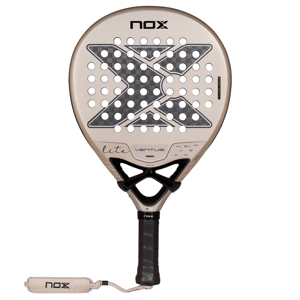 The front on image of the Bronze Nox Ventus Hybrid 12K Lite (2027) padel racket available in New Zealand from ThePadelShop NZ