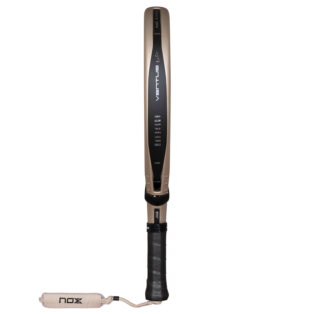 The side image of the Bronze Nox Ventus Hybrid 12K Lite (2027) padel racket available in New Zealand from ThePadelShop NZ