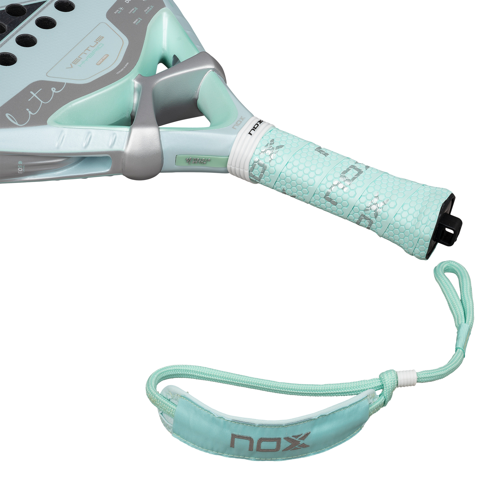 Smartstrap off the NOX Ventus 12K Hybrid LITE 2026 padel racket available in New Zealand from ThePadelShop.co.nz