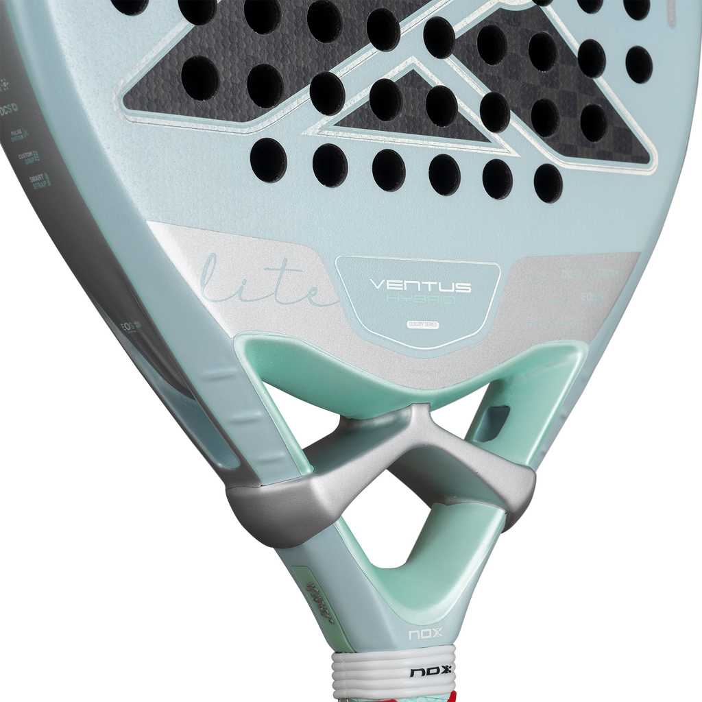 Close up of the heart of NOX Ventus 12K Hybrid LITE 2026 padel racket available in New Zealand from ThePadelShop.co.nz