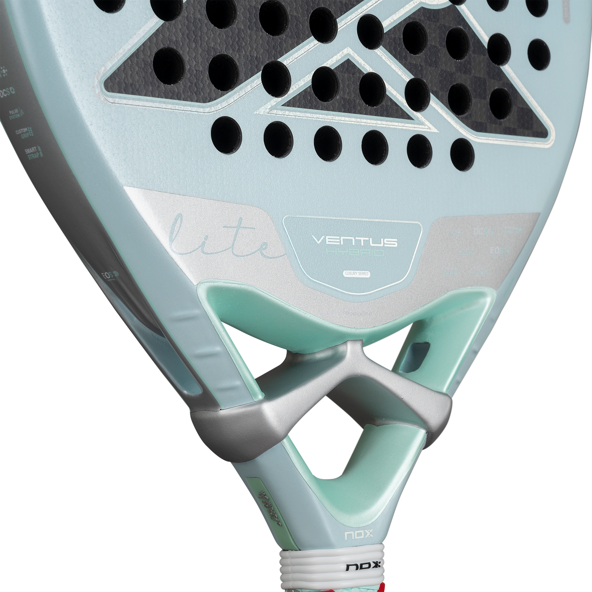 Close up of the heart of NOX Ventus 12K Hybrid LITE 2026 padel racket available in New Zealand from ThePadelShop.co.nz