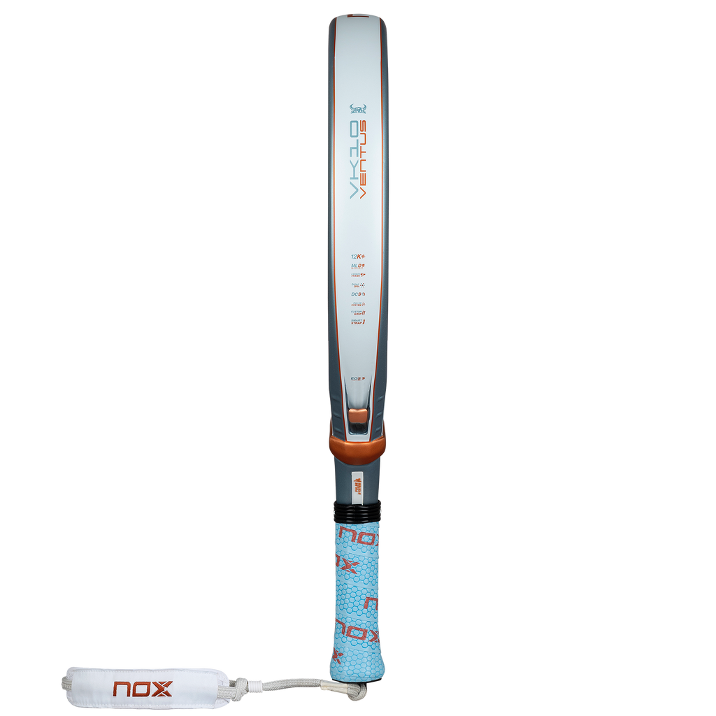 Side on image of the NOX VK10 Ventus CONTROL 12K  (2026) padel racket. Available at ThePadelShop.co.nz
