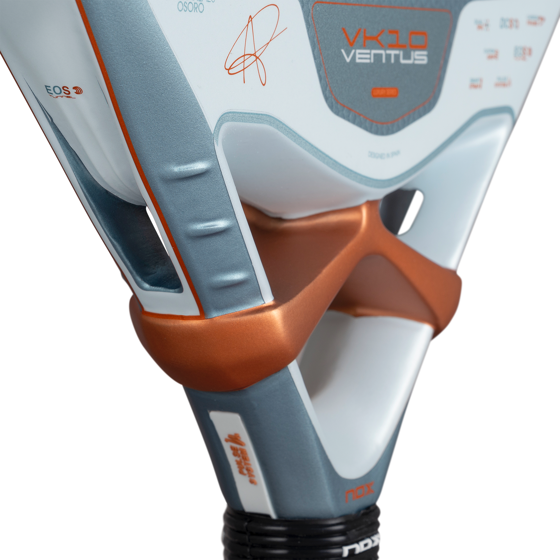 Midsection image of the NOX VK10 Ventus CONTROL 12K  (2026) padel racket. Available at ThePadelShop.co.nz