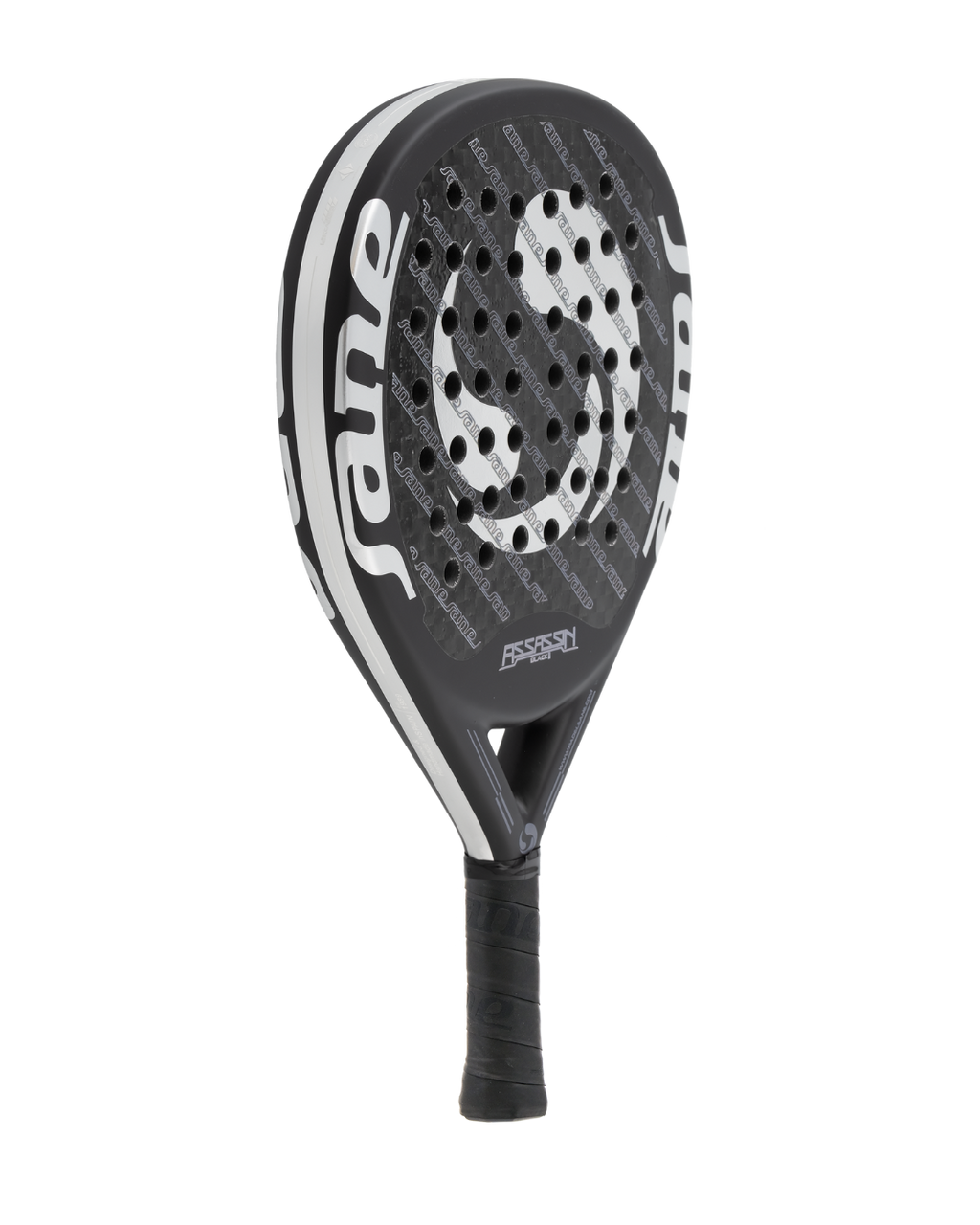 Main image of the SANE Assassin Black ll Padel Racket available in New Zealand from ThePadelShop.co.nz