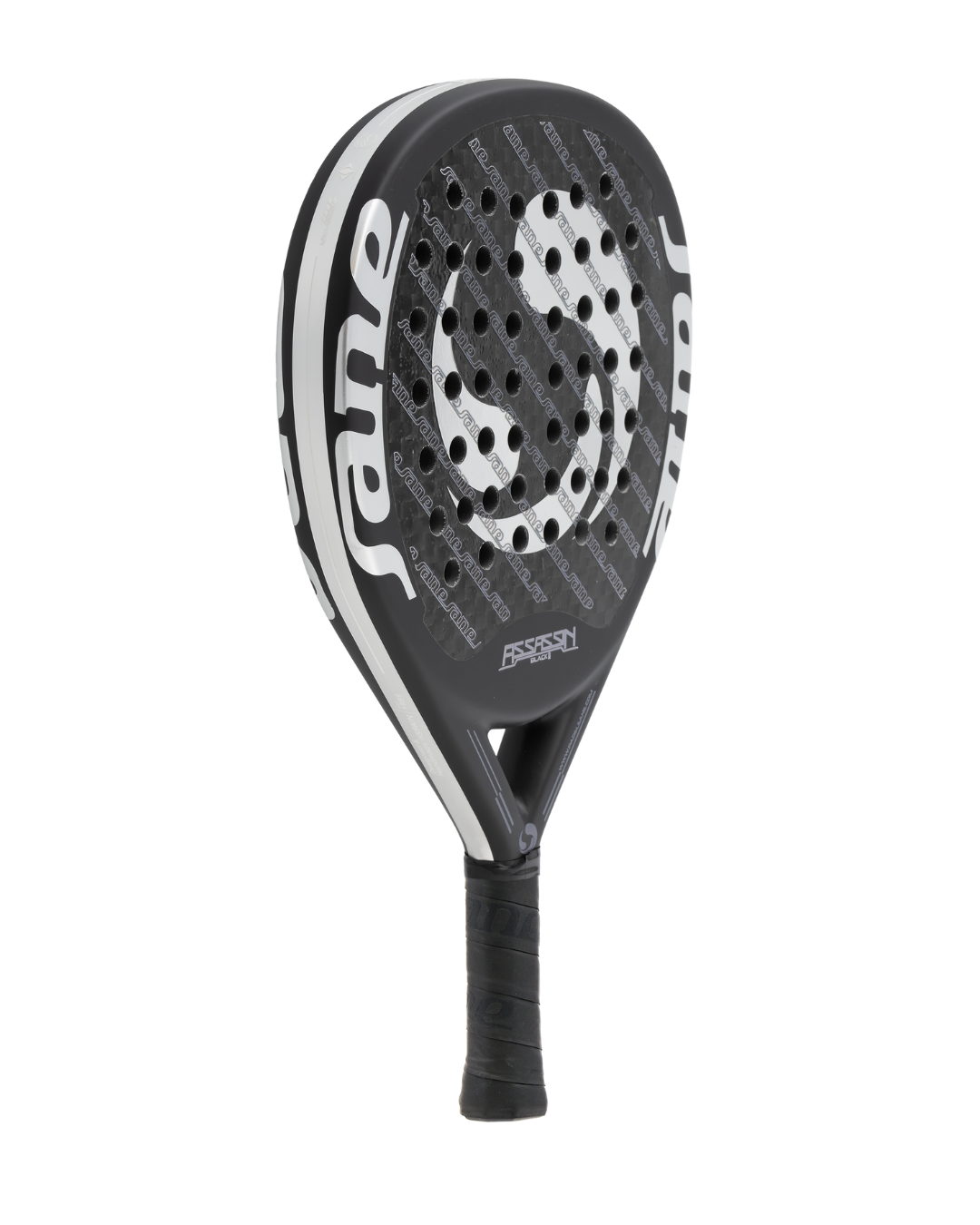 Main image of the SANE Assassin Black ll Padel Racket available in New Zealand from ThePadelShop.co.nz