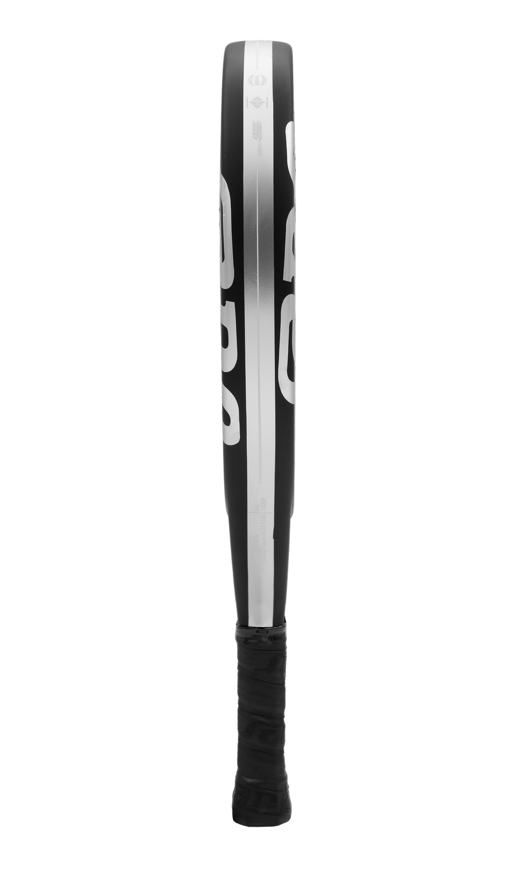 Side image of the SANE Assassin Black ll Padel Racket available in New Zealand from ThePadelShop.co.nz