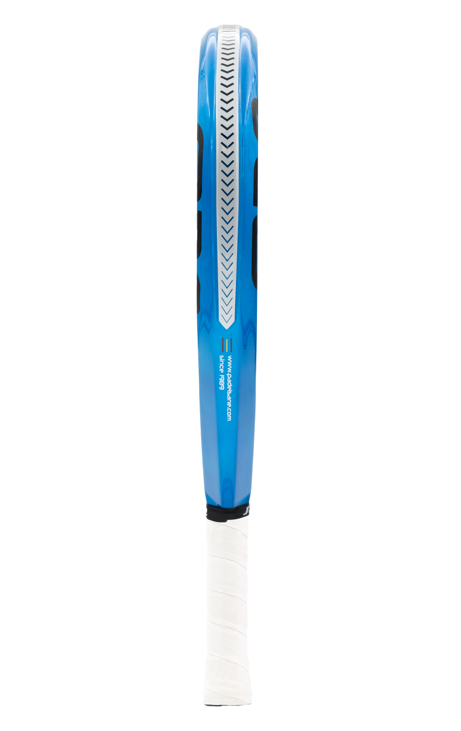 Side image of the SANE Agressor Evolution Alpha padel racket available in New Zealand from ThePadelShop.co.nz