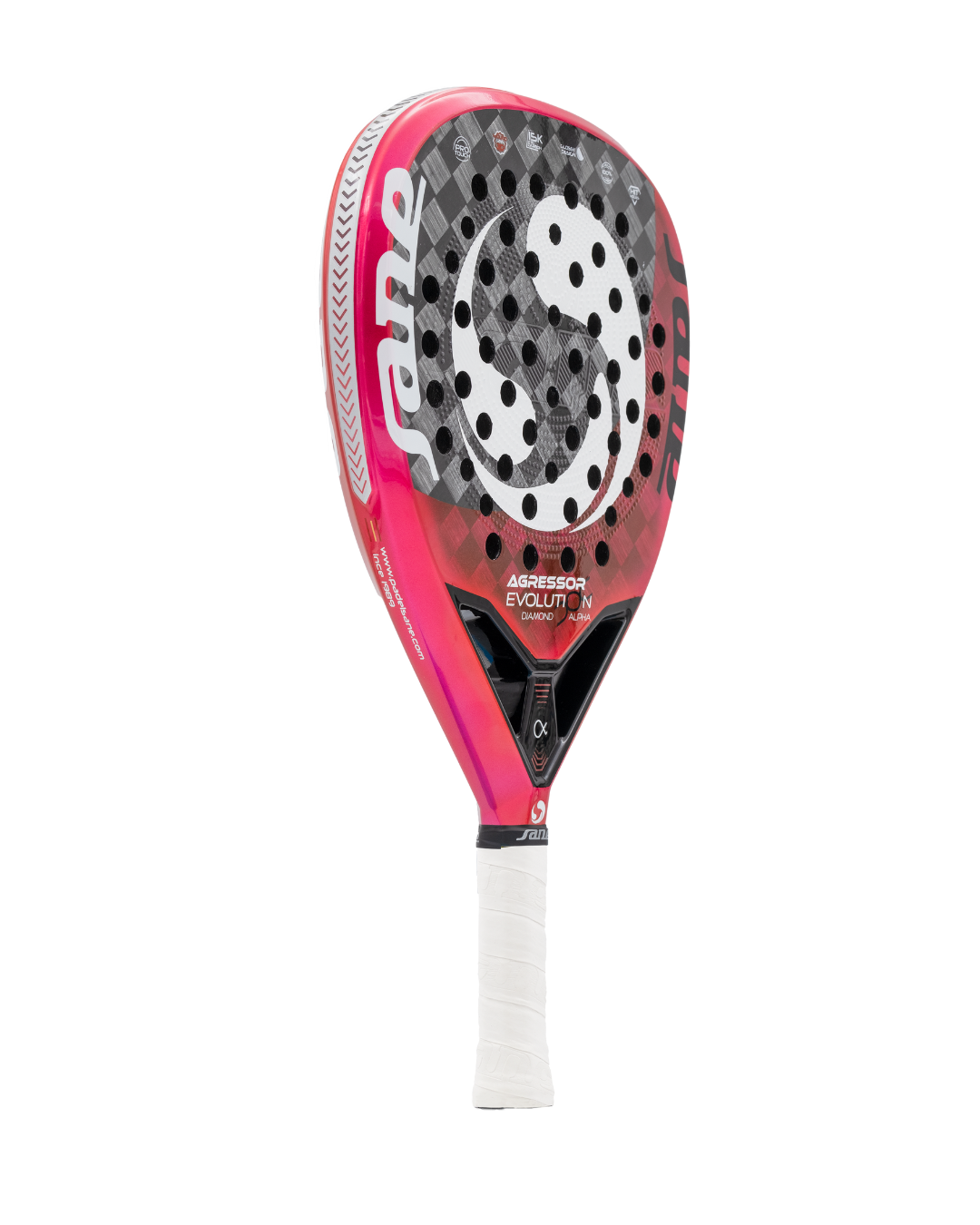 Main Image of the SANE Agressor Evolution Diamond Alpha (2025) Padel Racket available in New Zeland from ThePadelShop.co.nz