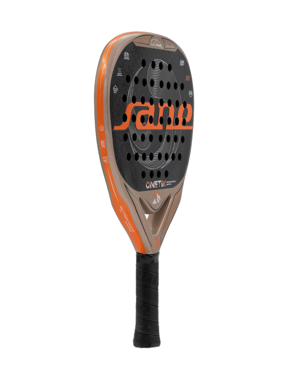 Main image of the SANE Cinetik 28 Professional - Javi Ruiz Padel racket available in New Zealand from ThePadelShop.co.nz