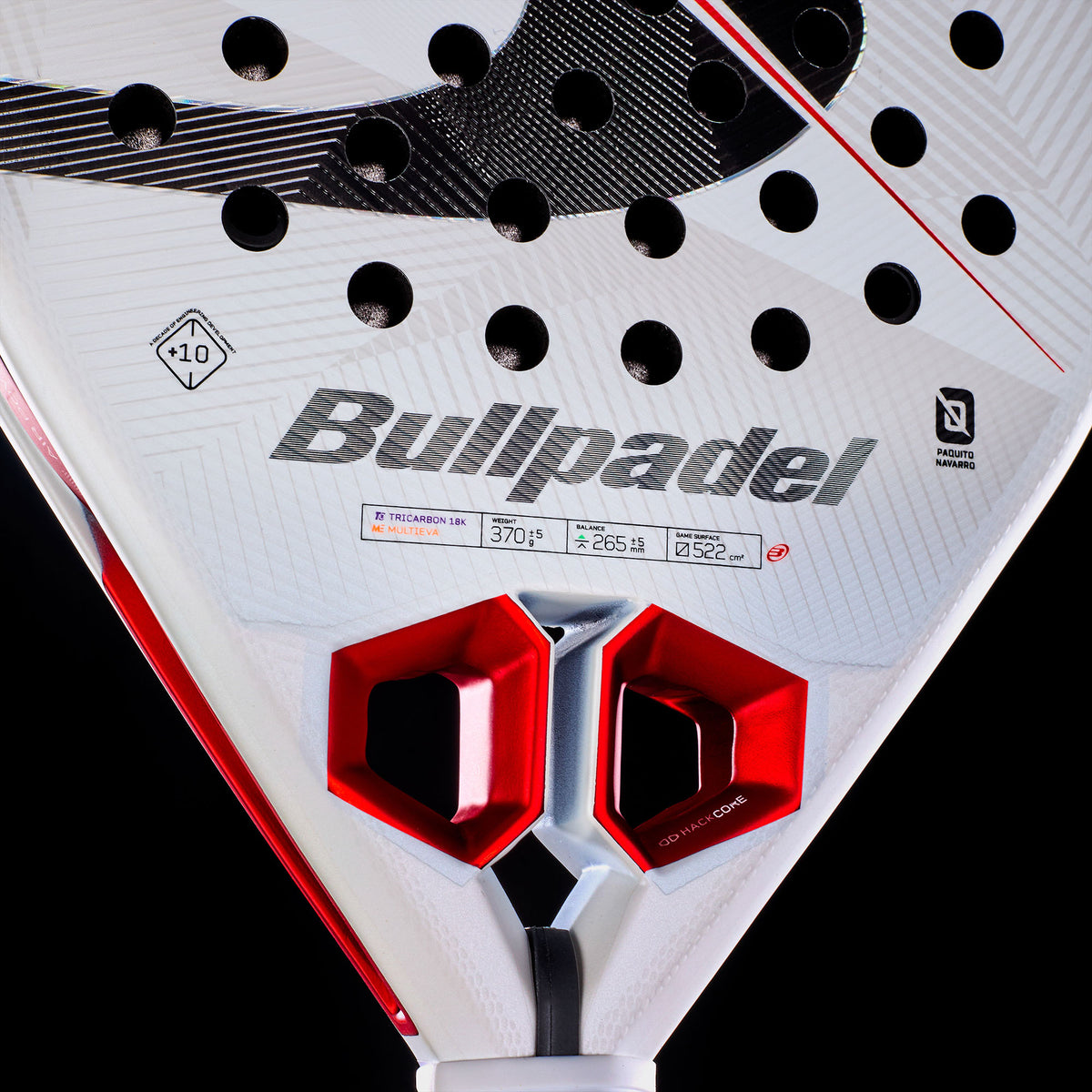 Up close image of the heart of the  Bullpadel Hack 05 (2027) padel racket available in New Zealand from ThePadelShopNZ