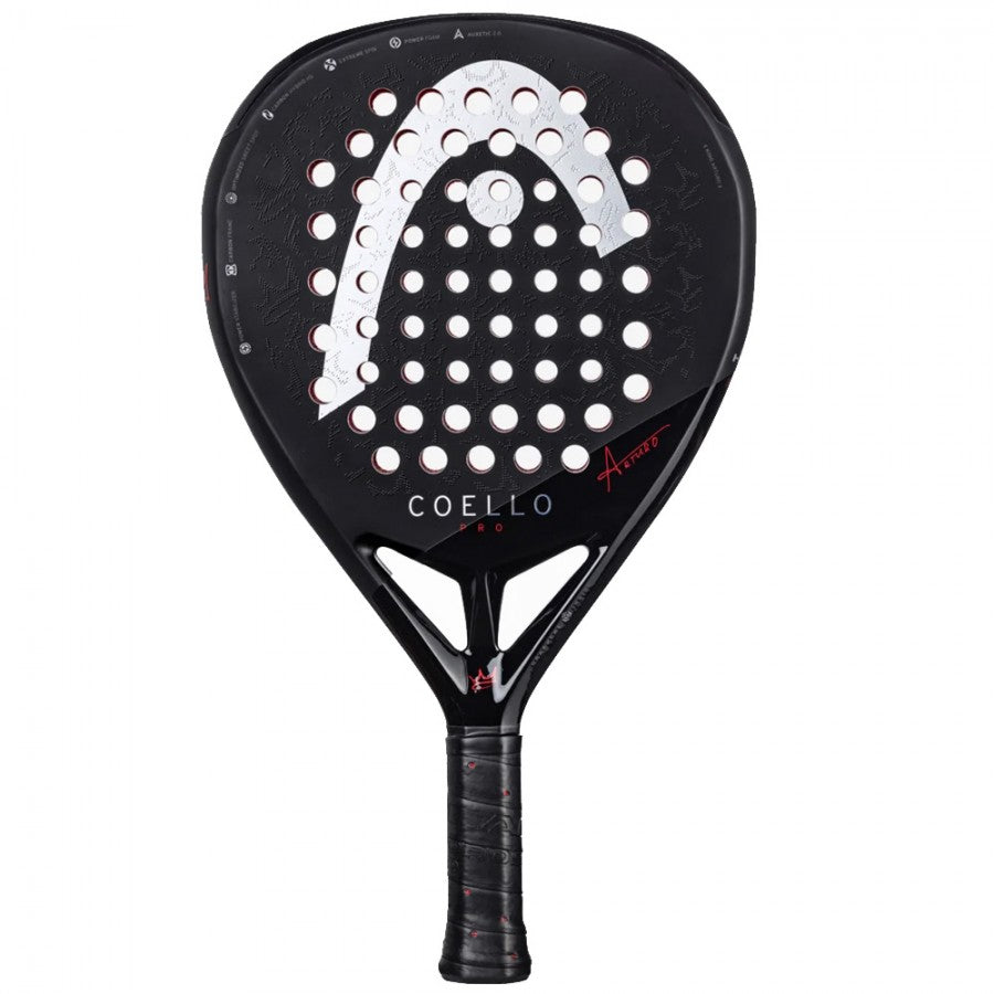 Front  image of the HEAD Coello Pro 2025 padel racket available in New Zealand from ThePadelShop.co.nz