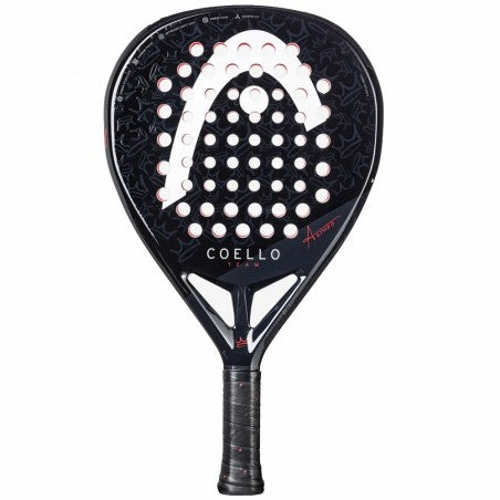 front image of the HEAD Coello Team 2025 Padel racket available in New Zealand from ThePadelShop.co.nz