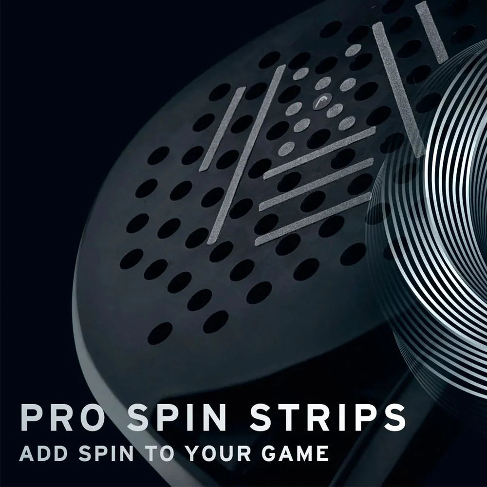 Padel racket with Spin Strips on