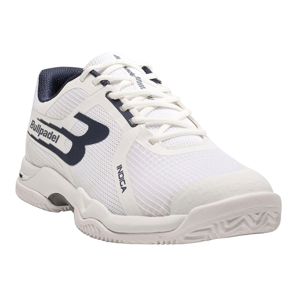 Front image of the Bullpadel Indiga 26v Blanco Padel Shoe available in New Zealand from thepadelShop.co.nz