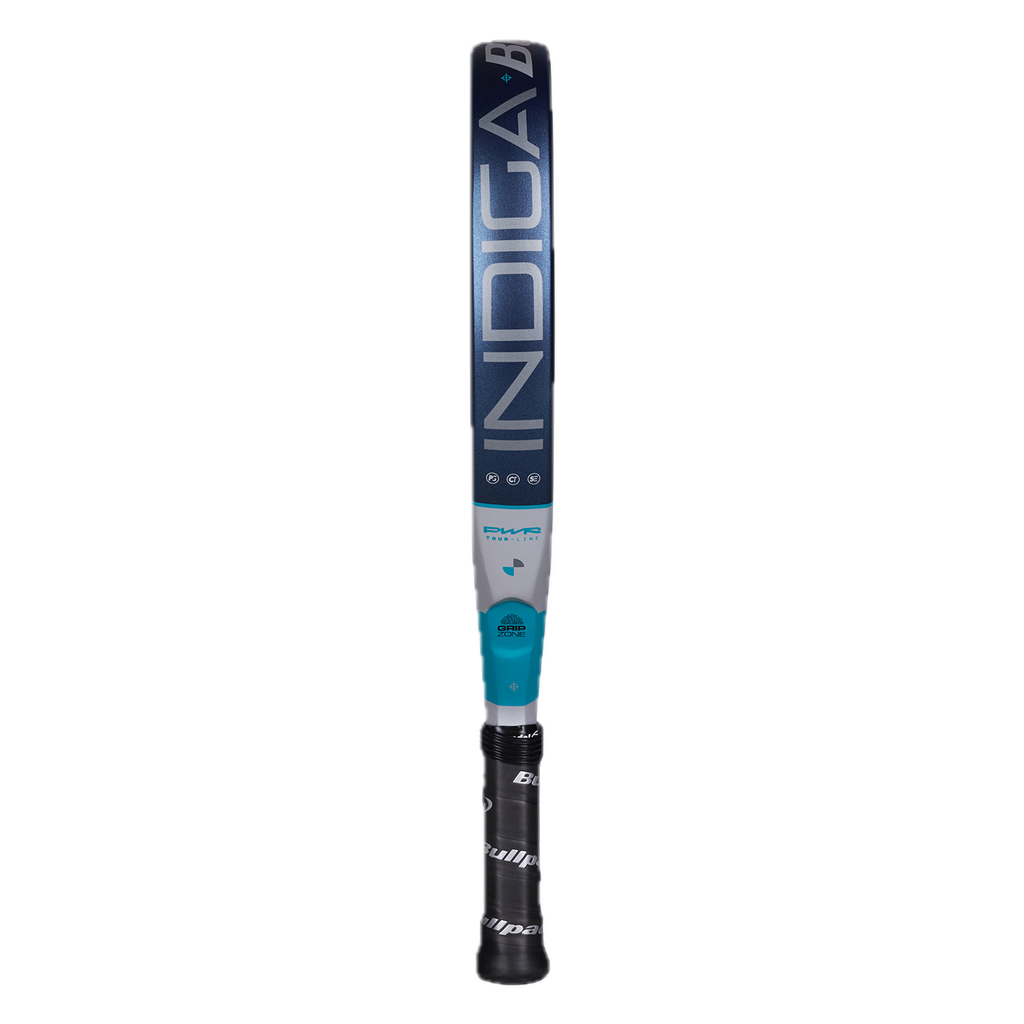 side image of the Bullpadel Indiga Power (2026) padel racket available in New Zealand from ThePadelShop.co.nz