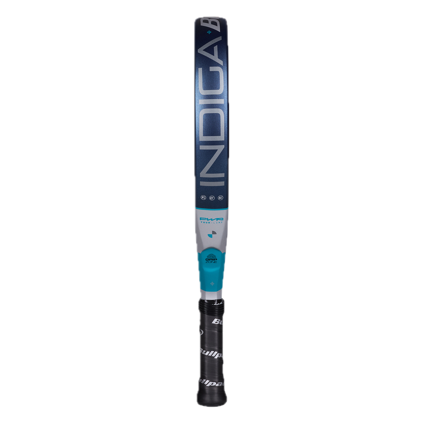 side image of the Bullpadel Indiga Power (2026) padel racket available in New Zealand from ThePadelShop.co.nz