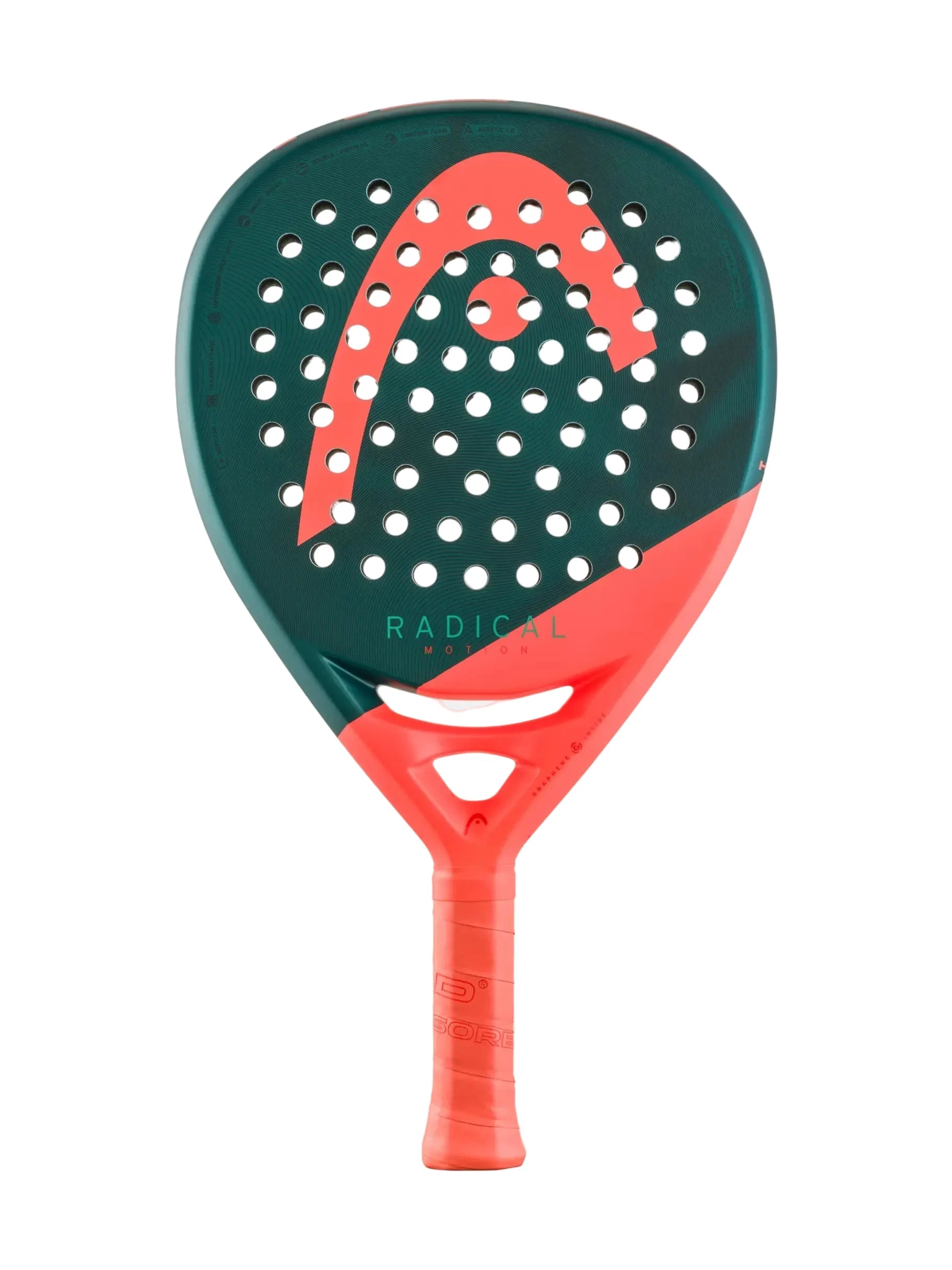 Front image of the Head Radical Motion 2026 padel racket available in New Zealand from ThePadelShop.co.nz