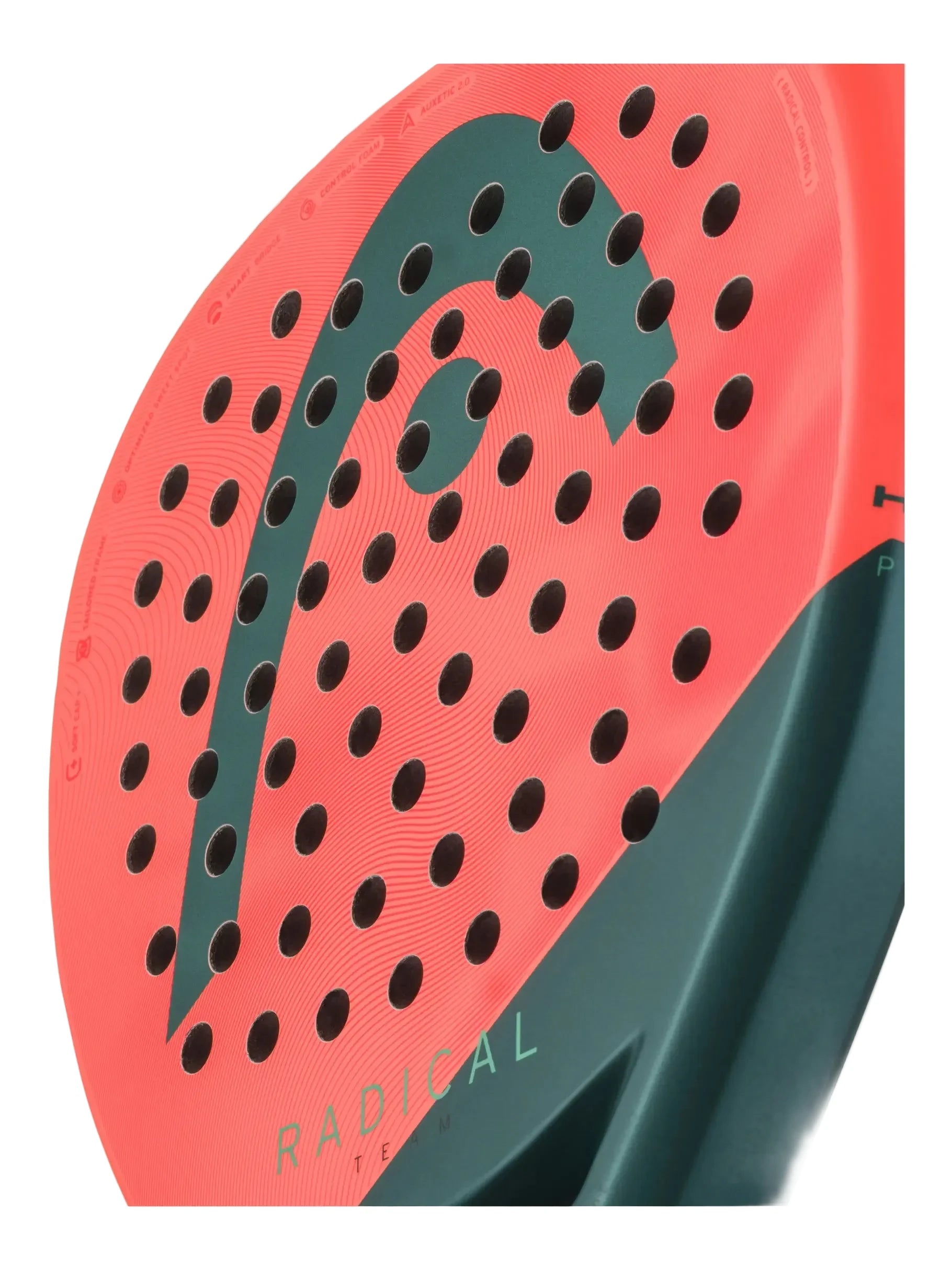 Close up  image of he Head Radical Team 2026 Padel Racket available in New Zealand from ThePadelShop.co.nz