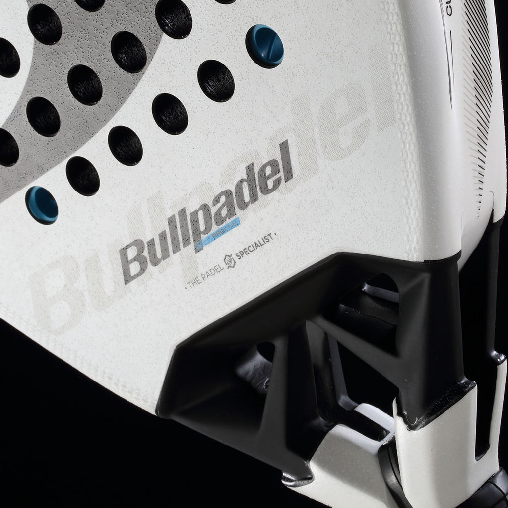 Close up of the face of the Bullpadel Vertex 05 2026 padel racket available in New Zealand from ThePadelShop.co.nz