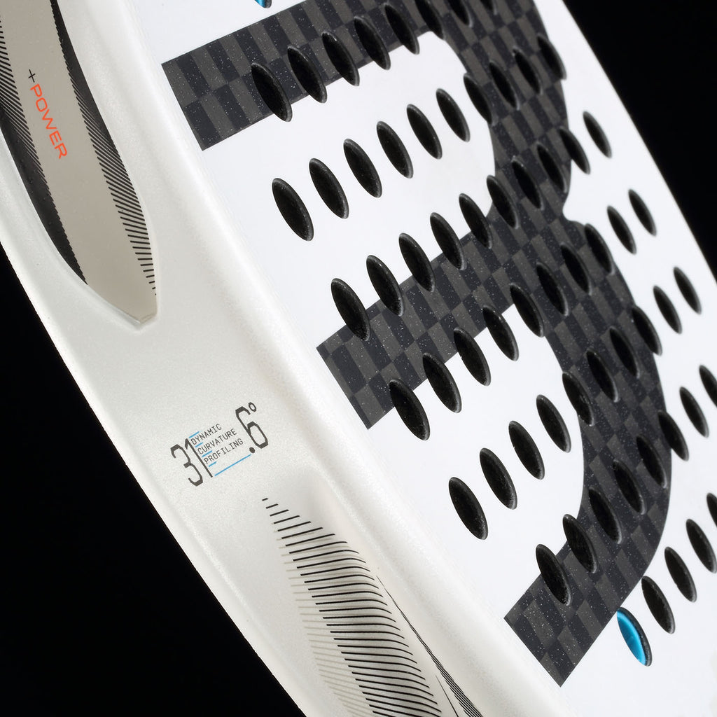 Close up of face of the Bullpadel Vertex 05 2026 padel racket available in New Zealand from ThePadelShop.co.nz