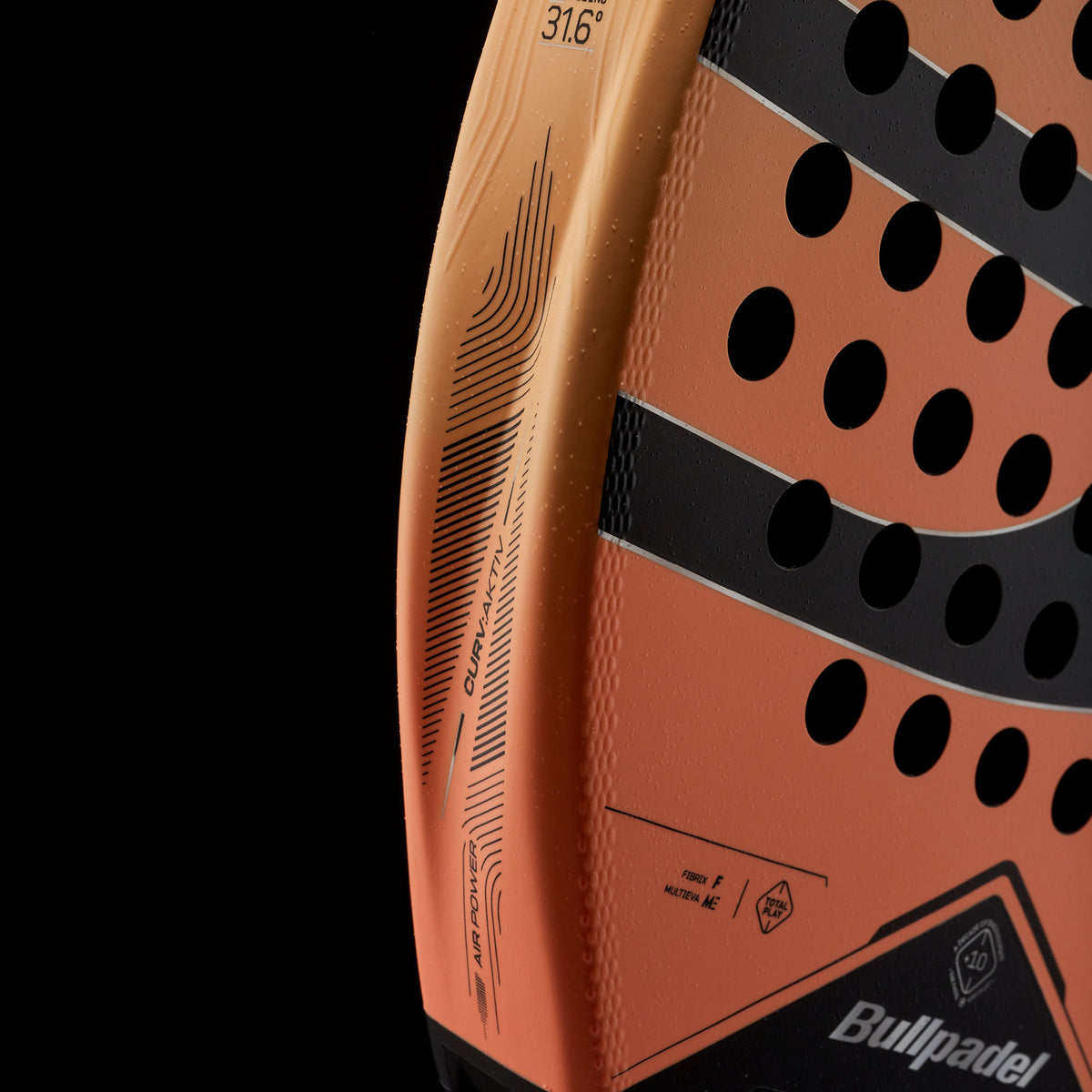 Close up of Curv Active on the Bullpadel Vertex 05 W (2027) padel racket available in New Zealand from ThePadelShopNZ