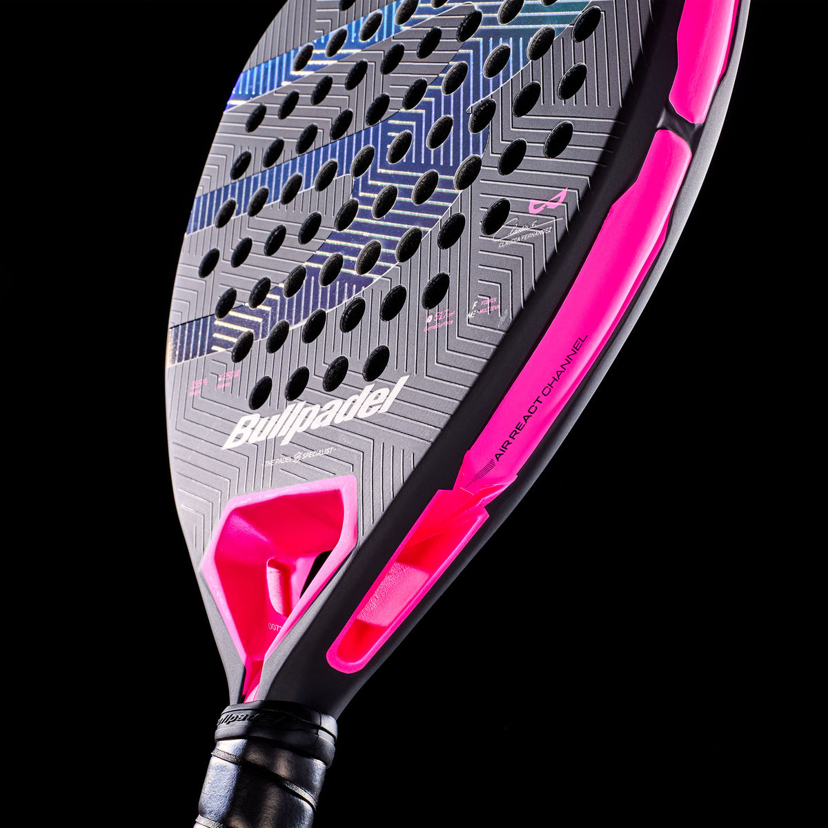 Air Channel image of the Bullpadel Wonder (2027) Padel racket available in New Zealand from ThePadelShopNZ