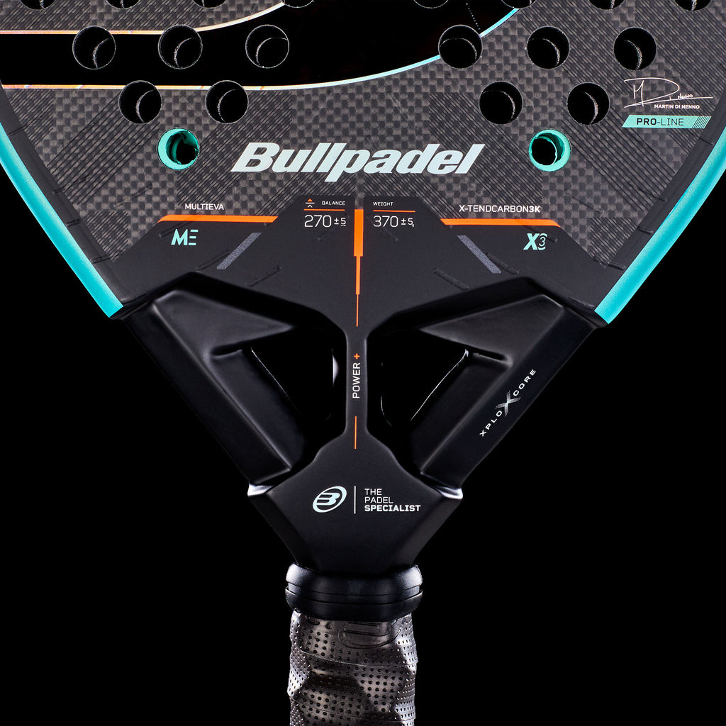 Heart image of the Bullpadel XPLO (2027) Padel racket available in New Zealand from ThePadelShopNZ 
